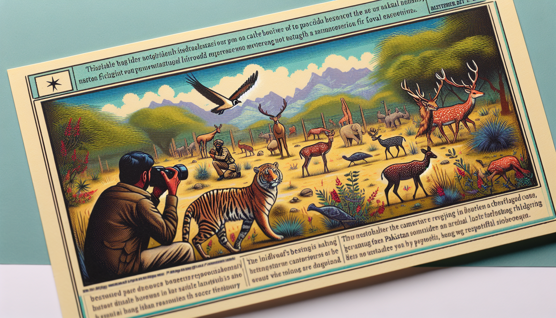 A wildlife photographer in Pakistan skillfully captures local fauna in their natural habitat, demonstrating ethical practices by maintaining distance and fostering conservation amidst the country's diverse ecosystems.