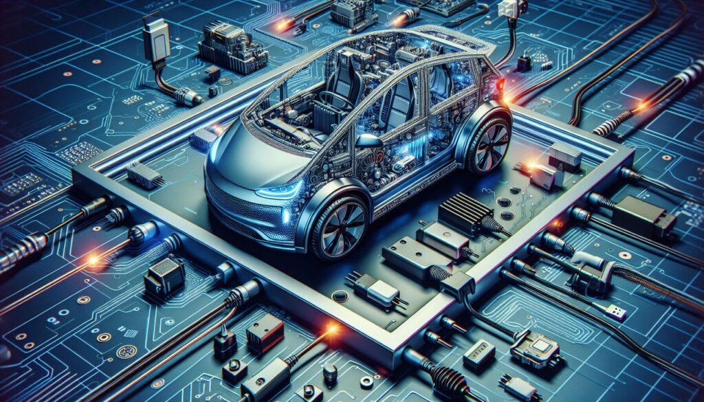 Electric vehicle components showcasing thermal management systems with intricate integration challenges.