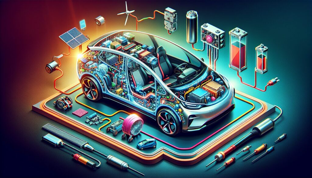 High-resolution image showcasing thermal management technologies in electric vehicles, focusing on cooling and battery systems.